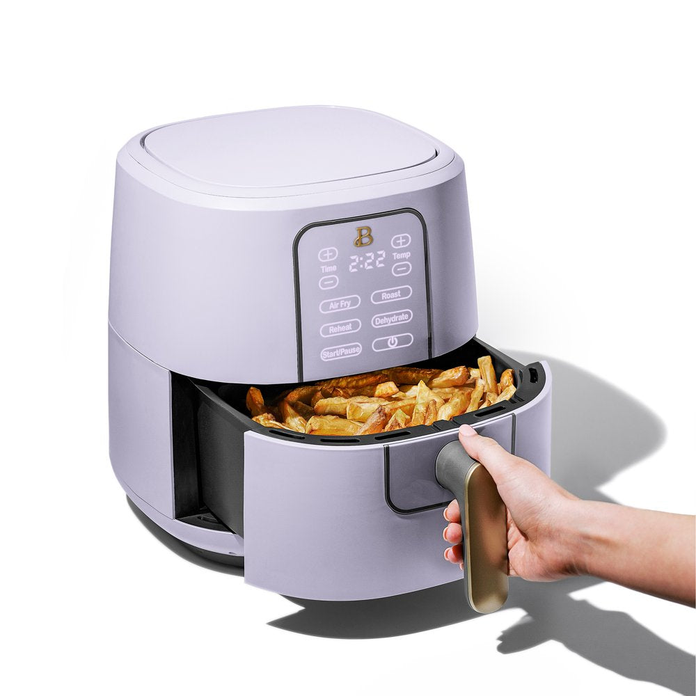 Beautiful 6 Qt Air Fryer with Turbocrisp Technology and Touch-Activated Display, Lavender by Drew Barrymore