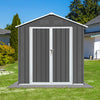 6' X 4' Outdoor Metal Storage Shed, Tools Storage Shed, Galvanized Steel Garden Shed with Lockable Doors, Outdoor Storage Shed for Backyard, Patio, Lawn, D8311