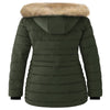 Wantdo Women'S plus Size Winter Jackets Waterproof Puffer Jackets Windbreaker Jacket Army Green XL