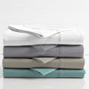 Color Sense 1200 Thread Count Luxury Cotton Blend Wrinkle Resistant Sheet Set Queen Aqua