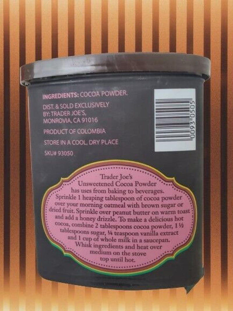 Trader Joe'S Cocoa Powder Unsweetened NET WT 9 OZ