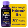 Carlyle Melatonin 12 Mg | 300 Tablets | Natural Berry Flavor