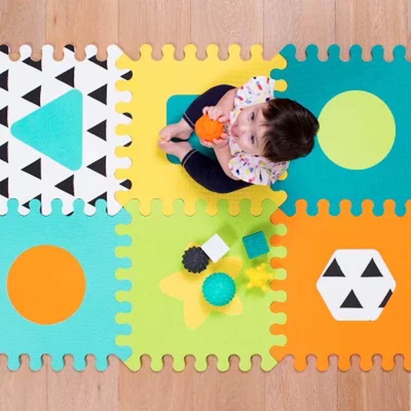 Infantino Soft Foam Puzzle Mat with Pop-Out Shapes, (0-36 Months)