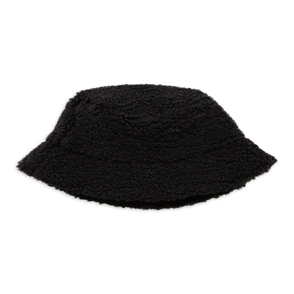 Time and Tru Teddy Sherpa Bucket Hat Black Color One Size