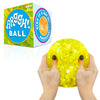 Power Your Fun Yellow Squishy Glitter Fidget Stress Balls - Sensory Travel Toys