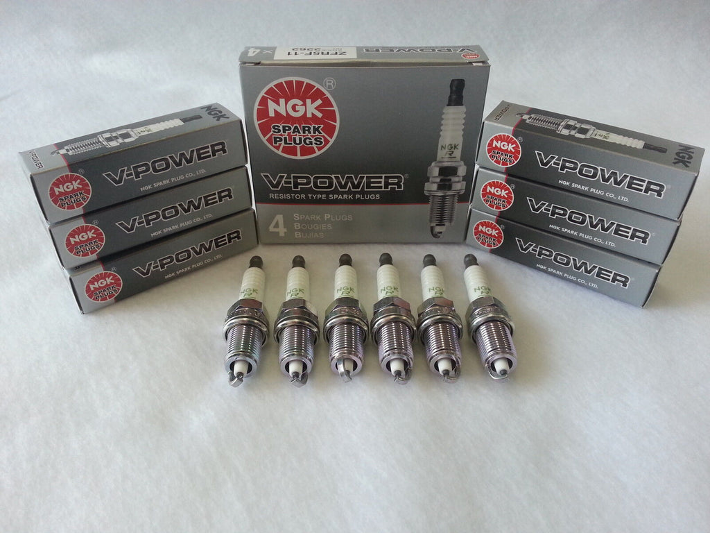 6-New NGK V-Power Copper Spark Plugs BPR5EY-11 #6937 Made in Japan