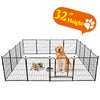 Pawgiant Dog Playpen, Heavy Duty Metal Dog Exercise Playpen Fence for Indoor & Outdoor, 16 Panels & 32'' Height