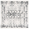 SAFAVIEH Tulum Ronald Distressed Area Rug, Ivory/Black, 6'7" X 6'7" Square