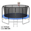 14FT Trampoline with Basketball Hoop&Safety Enclosure Net, 880LBS Capacity 4 Kids, Waterproof Mat and Ladder, Outdoor Backyard Trampolines, Basketball Trampoline for Kids/Adults