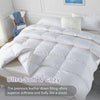 Whatsbedding down Comforter Feather Duvet Insert Cotton White Goose Duck down Comforter All Season Solid, Queen