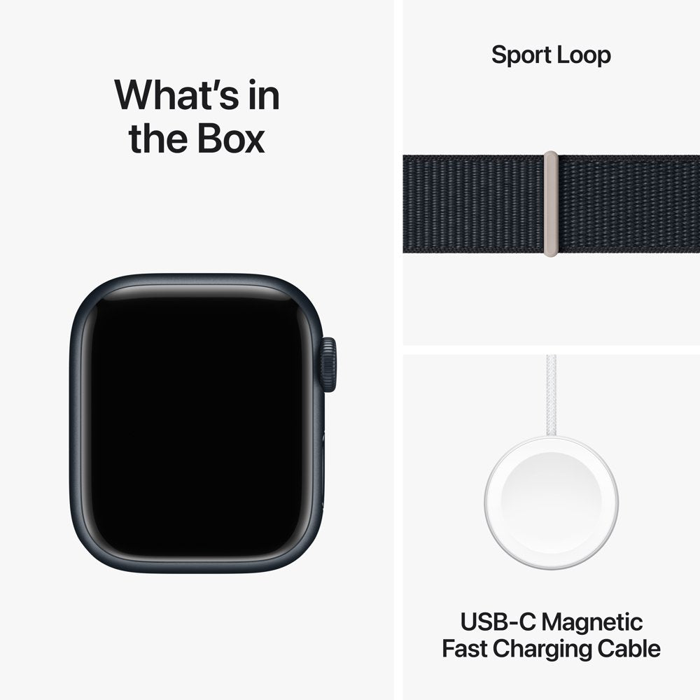 Apple Watch Series 9 GPS + Cellular 41Mm Midnight Aluminum Case with Midnight Sport Loop