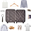 Ginza Travel 28 Inch Hardside Spinner Checked Luggage for Trips Business,Lightweight Suitcase with Wheels,Gray