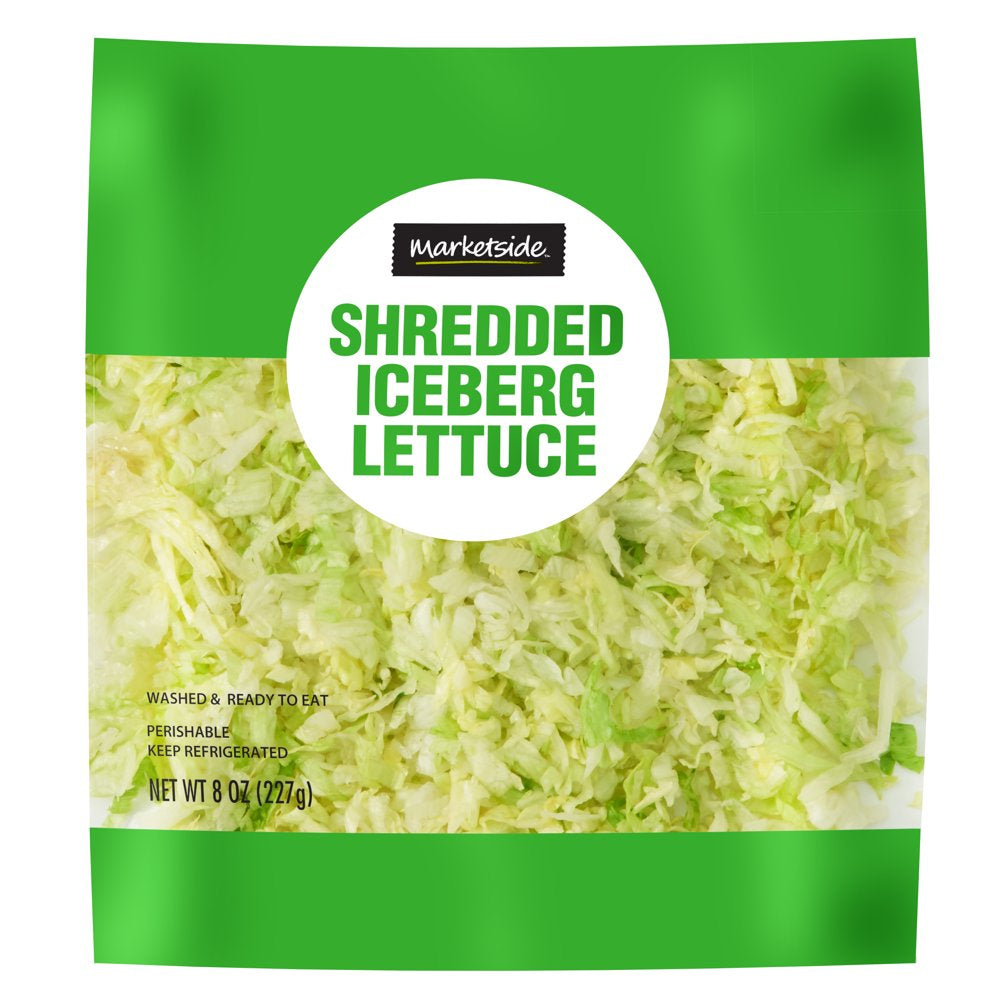 Marketside Fresh Shredded Iceberg Lettuce, 8 Oz Bag, Fresh