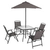 Mainstays Albany Lane 6 Piece Outdoor Patio Dining Set, Grey