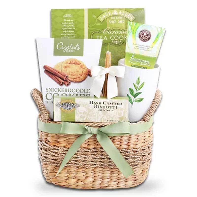 Alder Creek Gift Baskets Tea Themed Wicker Basket