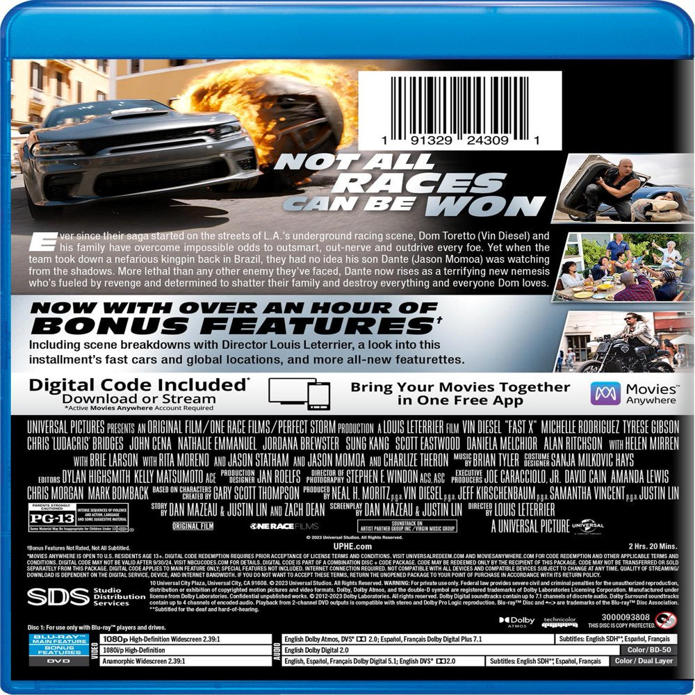 Fast X (2023) (Blu-Ray + DVD + Digital Copy)