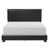 Willow Nailhead Trim Upholstered Full Bed, Black Faux Leather