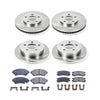 Ultimate Brakes Front and Rear Semi-Metallic Brake Pad and Rotor Kit with Hardware WM81060