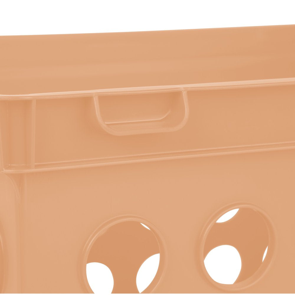 Sterilite File Crate Plastic, Icy Peach, 1 Count