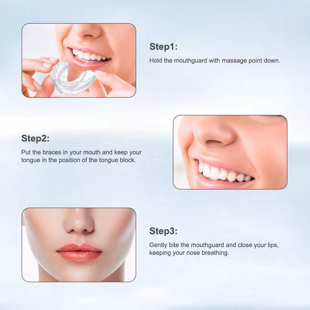 Mouth Guard,Braces Invisible 3 Stages Tooth Appliance Aligners Trays Teeth Straightener Retainer Alignment Trainer Mouth