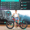 Gocio 500W 26" Electric Mountain Bicycle Snow Ebike, 4" Fat Tire Electric Bike with 48V 13Ah Li-Ion Battery, 50 Miles 19 Mph Adult E Bike Beach Bike Snow Bike for Adults Men