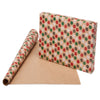 American Greetings Winter Wrapping Paper, Red, Green and Kraft (4 Pack, 80 Sq. Ft.)