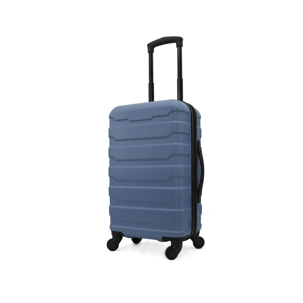 Protege 1 Piece 20" Hard Side Carry-On ABS Luggage with 2 Packing Cubes Blue