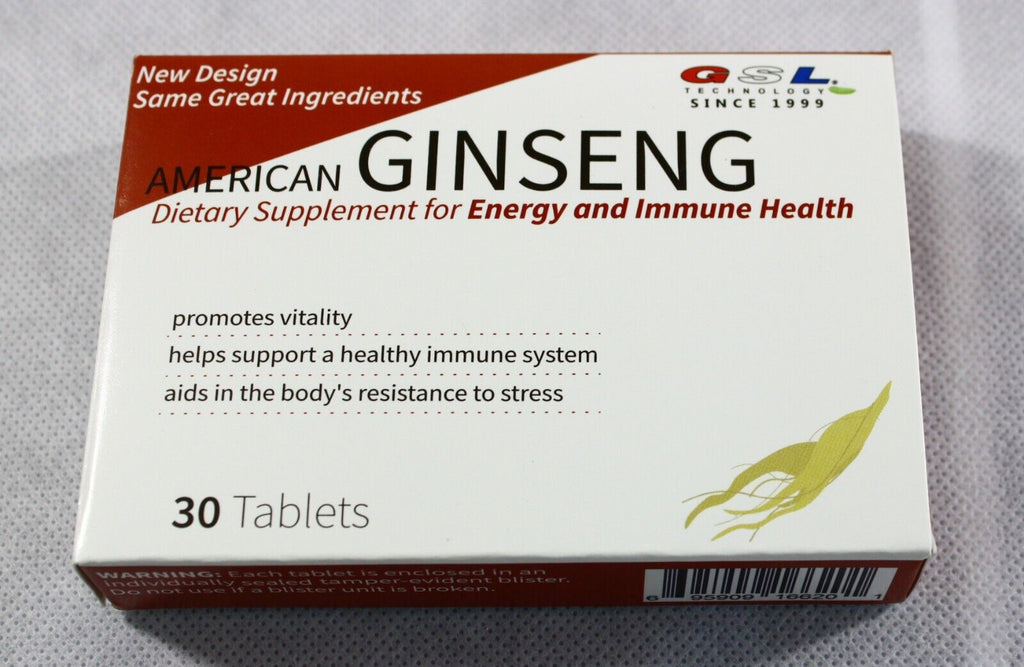 10 Boxes GSL American Ginseng Extract Boosts Energy Levels Total 300 Tablets