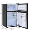 Costway Refrigerator Small Freezer Cooler Fridge Compact 3.2 Cu Ft. Unit, Black