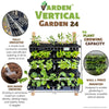 Varden Vertical Garden 24 - Self Watering, 4 Row, 24 Plant, Wall Mountable Garden Planter - 2Ft X 2Ft