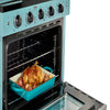 Unique Classic Retro 30" 3.9 Cu/Ft Freestanding 5-Element Electric Range with Convection Oven in Ocean Mist Turquoise