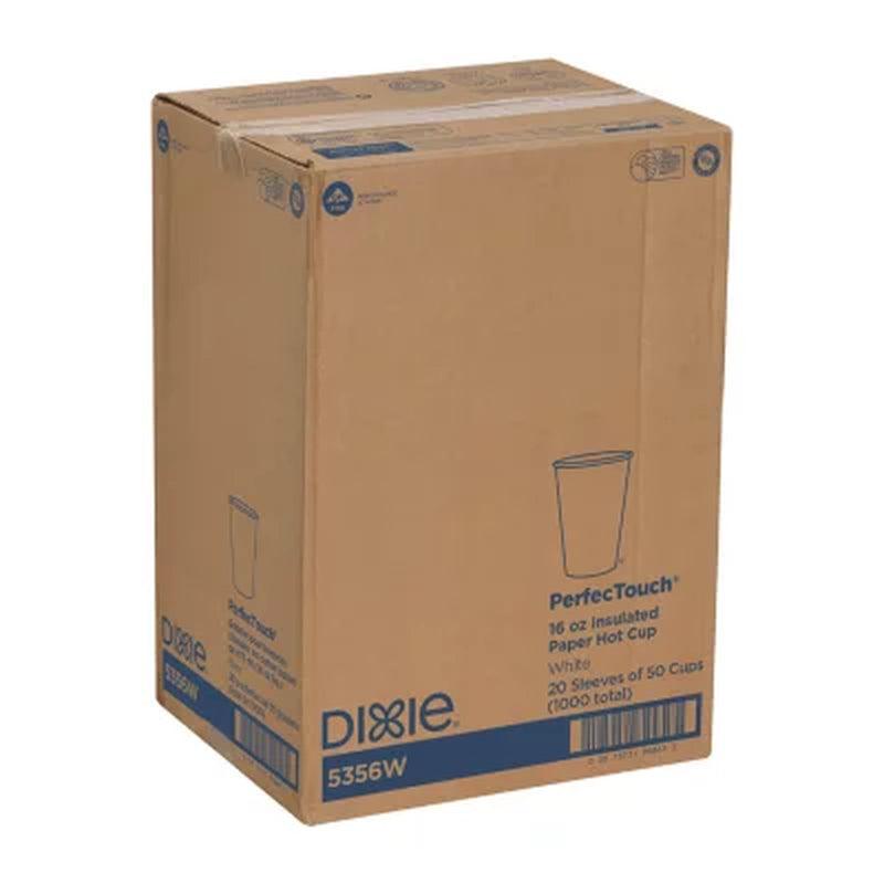 Dixie Perfectouch Insulated Paper Cups, White (Various Sizes)