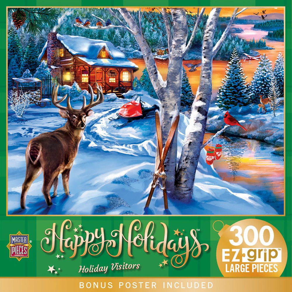 Masterpieces 300 Piece EZ Grip Christmas Jigsaw Puzzle - Holiday Visitors