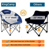 Kingcamp Folding Camping Chair Oversized Moon Chair for Adult Sofa Chair Support 300Lbs Blue