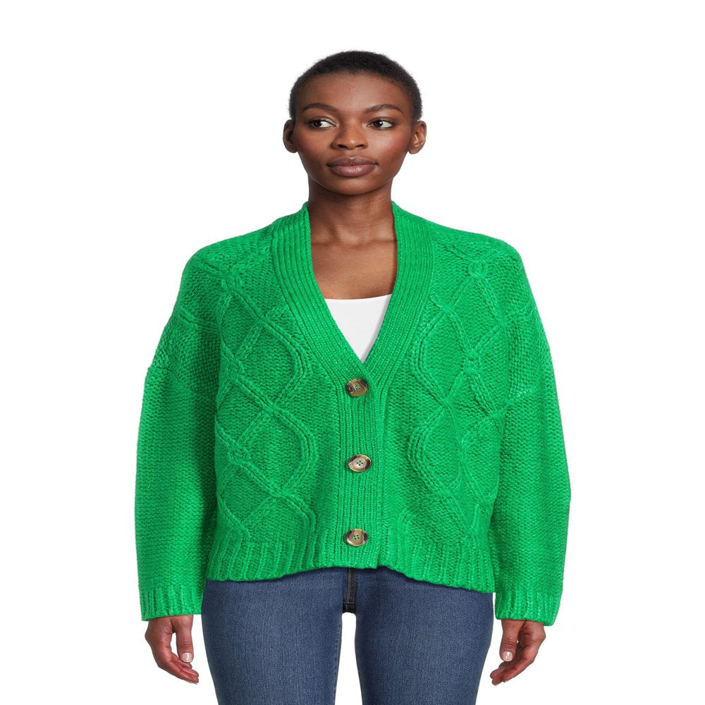 RD Style Women'S Diamond Knit Cardigan, Sizes S-XXXL