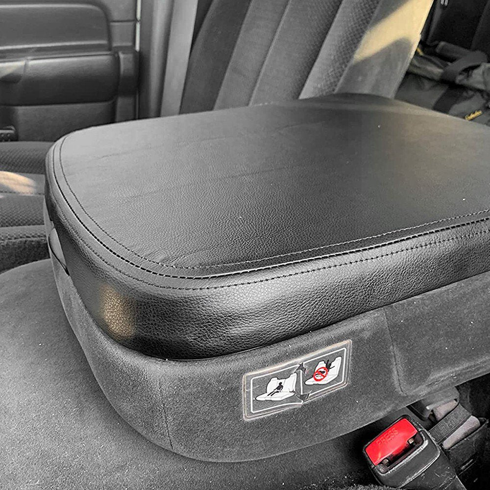 Fits 2002-2008 Dodge RAM 1500、2500、3500 Leather Center Console Lid Armrest Cover