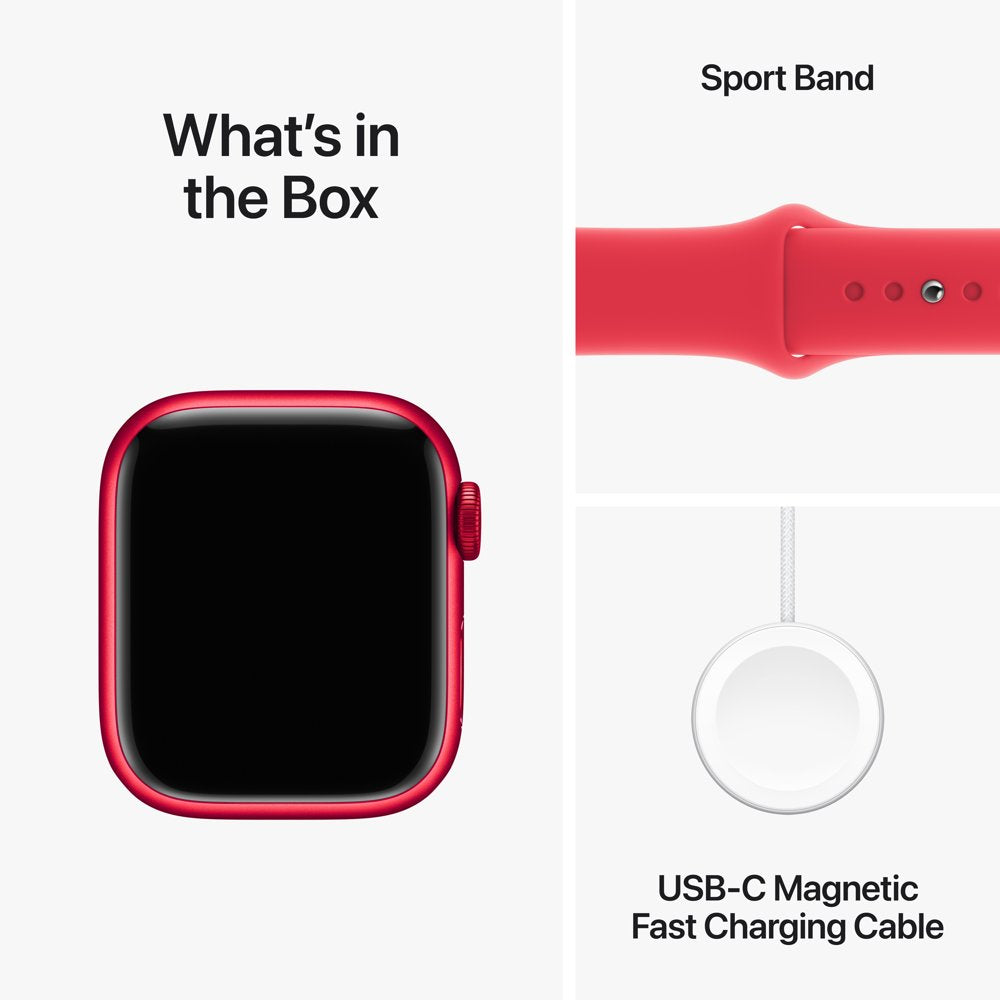 Apple Watch Series 9 GPS + Cellular 41Mm Red Aluminum Case with Red Sport Band - M/L