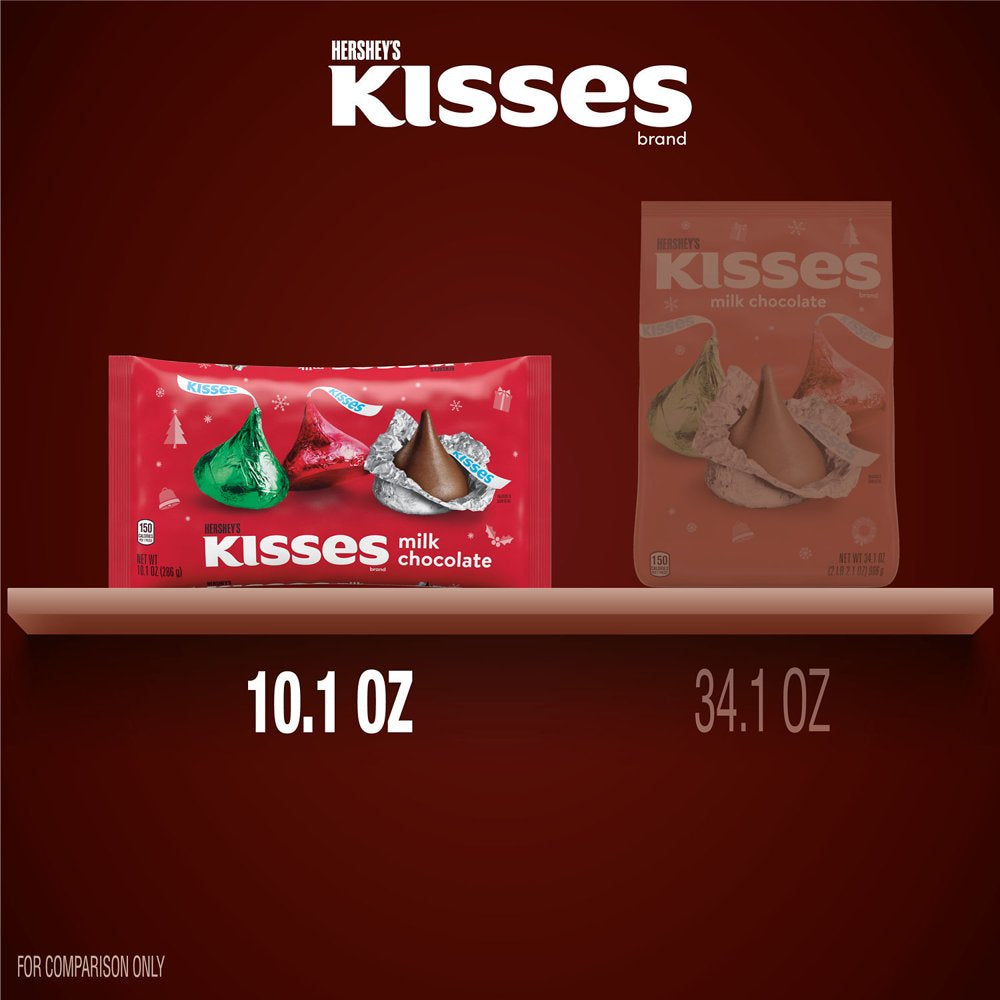 Hershey'S Kisses Milk Chocolate Christmas Candy, Bag 10.1 Oz