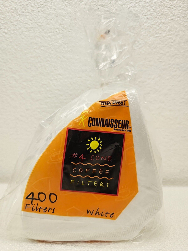 Rockline Connaisseur #4 Cone Coffee Filters White , 400-Count