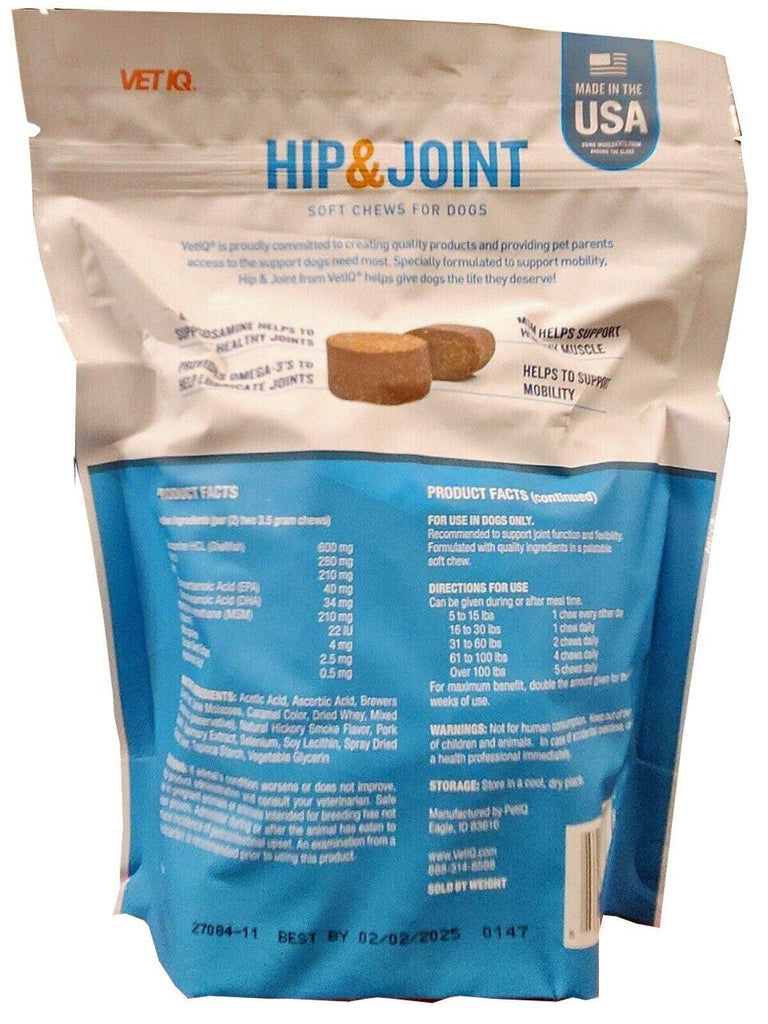 2 Packs Vetiq Maximum Strength Hip & Joint, 180 Chicken Flavored Soft Chews