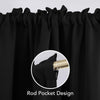 Deconovo Blackout Curtains -Rod Pocket Curtains Room Darkening Curtains for Living Room 42W X 95L Inch Black Set of 2