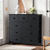 REAHOME Dressers for Bedroom of 9 Drawer Chest of Drawers Closets Black Dresser Large Capacity Organizer Tower Steel Frame Wooden Top YLZ9B6