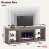 Bestier Modern Electric 7 Color LED Fireplace TV Stand for Tvs up to 70", Pine