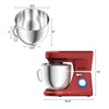 Costway Tilt-Head Stand Mixer 7.5 Qt 6 Speed 660W with Dough Hook, Whisk & Beater Red