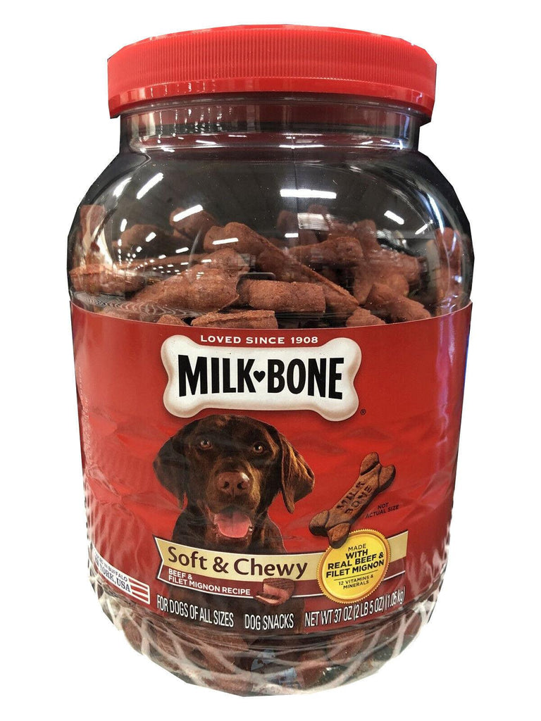 Milk-Bone Soft & Chewy Beef & Filet Mignon Recipe Dog Snacks - 37 Oz