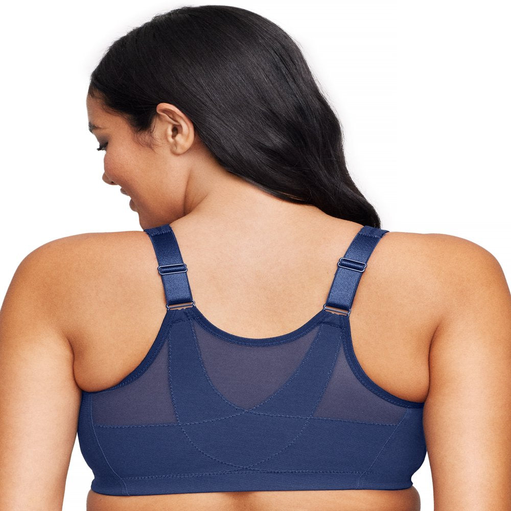 Glamorise Full Figure plus Size Magiclift Front-Closure Posture Back Bra Wirefree #1265