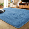 Lochas Soft Shag Carpet Fluffy Rug for Living Room Bedroom Big Area Rugs Floor Mat Home Decor, 4'X6',Cobalt Blue