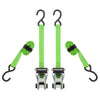 Smartstraps Ratchet X Tie Down, 1In X 12Ft, 1500Lb, Green, 9093, 2 Pack