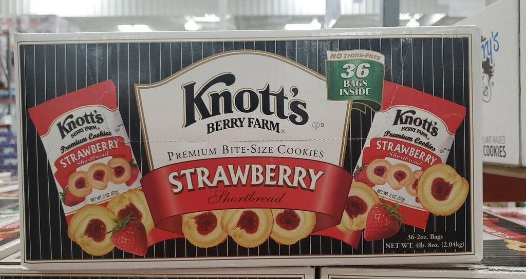 Premium Berry Jam Shortbread Cookies Strawberry 2 Oz 36/Carton Knott'S