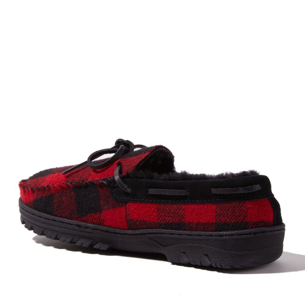 EZ Feet by Dearfoams Genuine Suede and Shearling Wool Moccasin